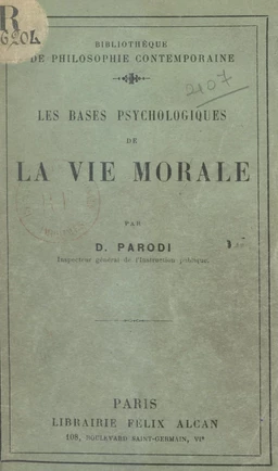 Les bases psychologiques de la vie morale