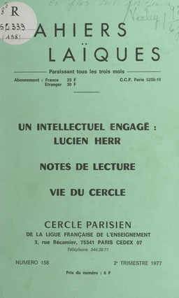 Un intellectuel engagé : Lucien Herr