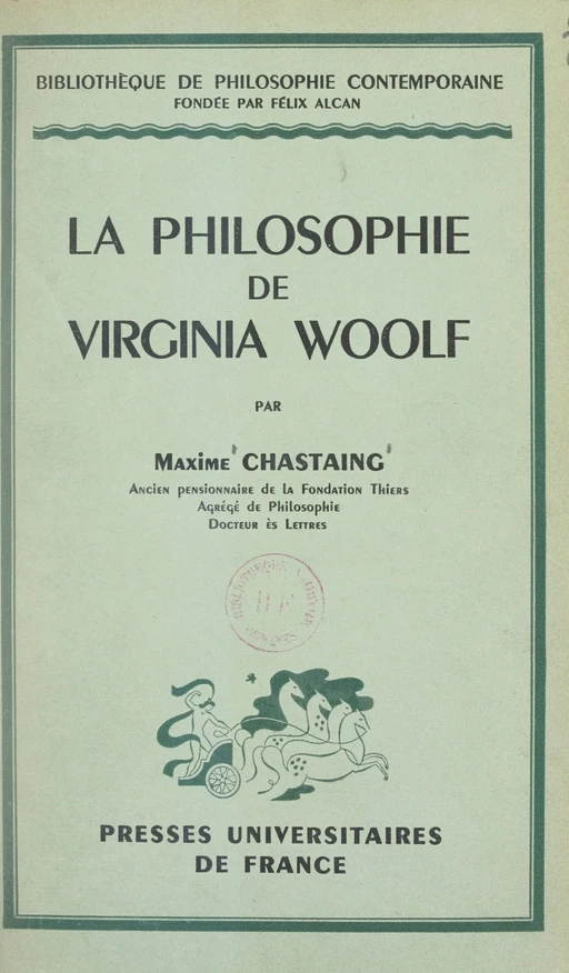 La philosophie de Virginia Woolf - Maxime Chastaing - FeniXX réédition numérique