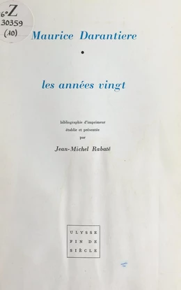 Les années vingt