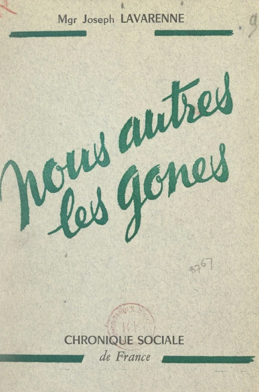 Nous autres les gones - Joseph Lavarenne - FeniXX réédition numérique