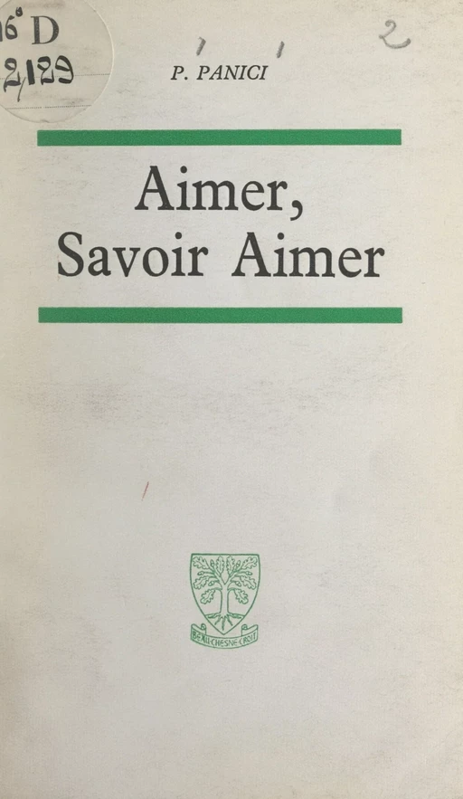 Aimer, savoir aimer - Paul Panici - FeniXX réédition numérique