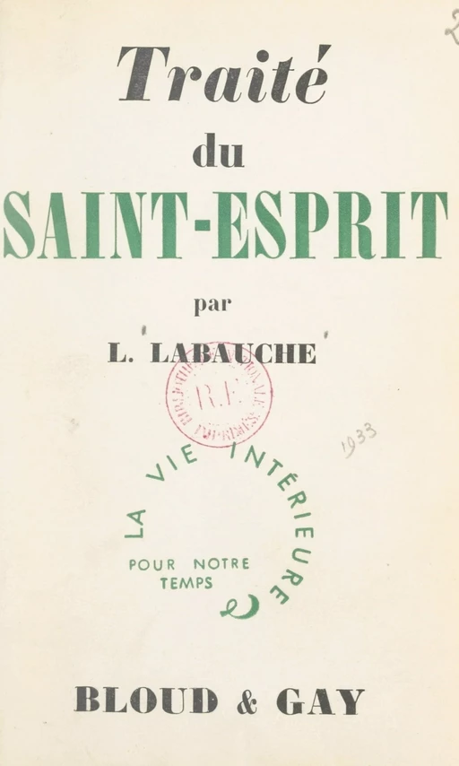 Traité du Saint-Esprit - Léon Labauche - FeniXX réédition numérique