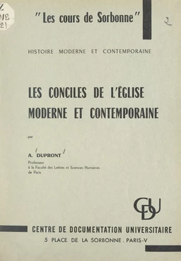 Les conciles de l'Église moderne et contemporaine