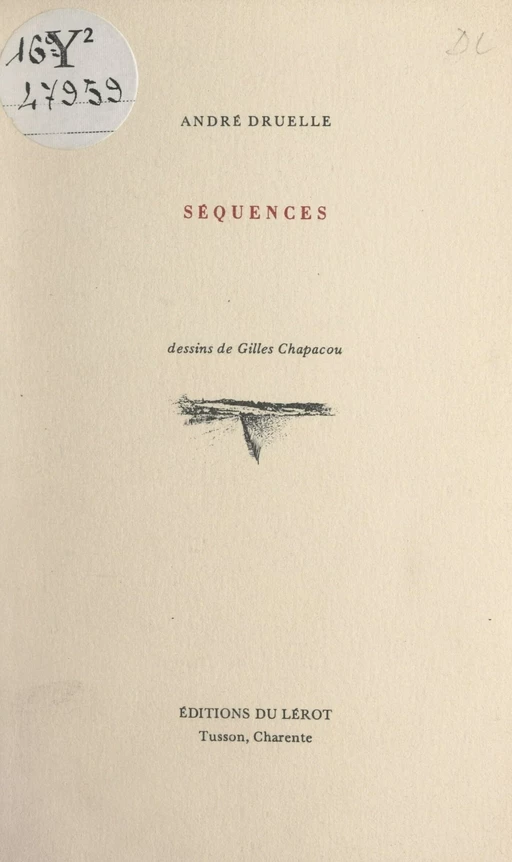 Séquences - André Druelle - FeniXX réédition numérique