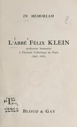 L'abbé Félix Klein