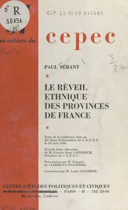 Le réveil ethnique des provinces de France