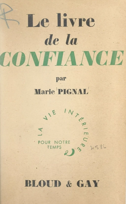 Le livre de la confiance - Marie Pignal - FeniXX réédition numérique