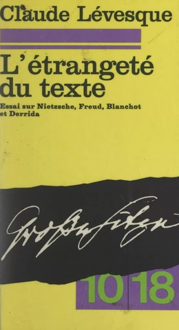 L'étrangeté du texte