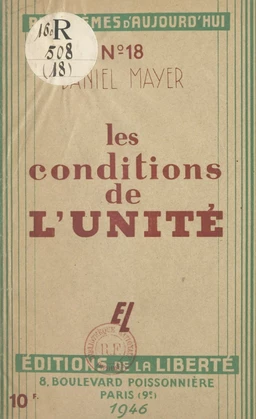 Les conditions de l'unité