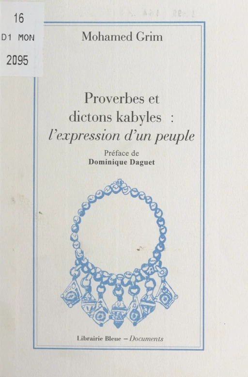 Proverbes et dictons kabyles - Mohamed Grim - FeniXX réédition numérique