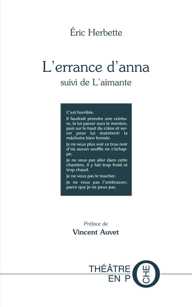 L'errance d'Anna suivi de L'aimante - Éric Hertbette - Tertium éditions