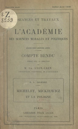 Michelet, Mickiewicz et la Pologne