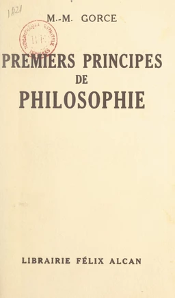 Premiers principes de philosophie