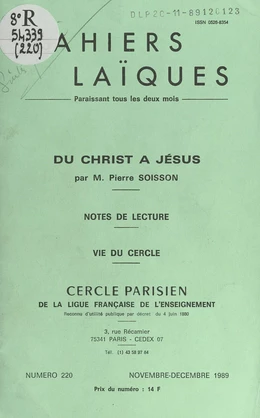 Du Christ à Jésus