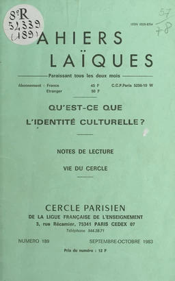 Qu'est-ce que l'identité culturelle ?