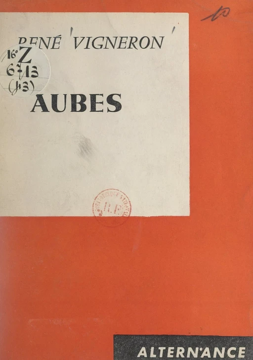 Aubes - René Vigneron - FeniXX réédition numérique