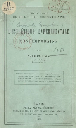 L'esthétique expérimentale contemporaine