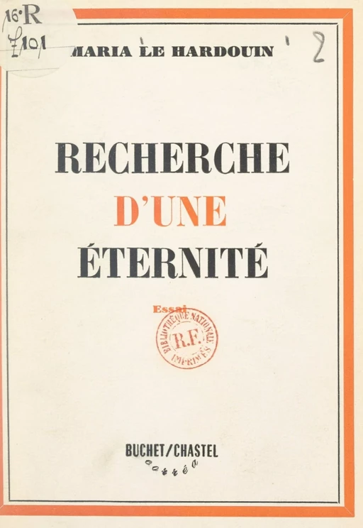 Recherche d'une éternité - Maria Le Hardouin - FeniXX réédition numérique