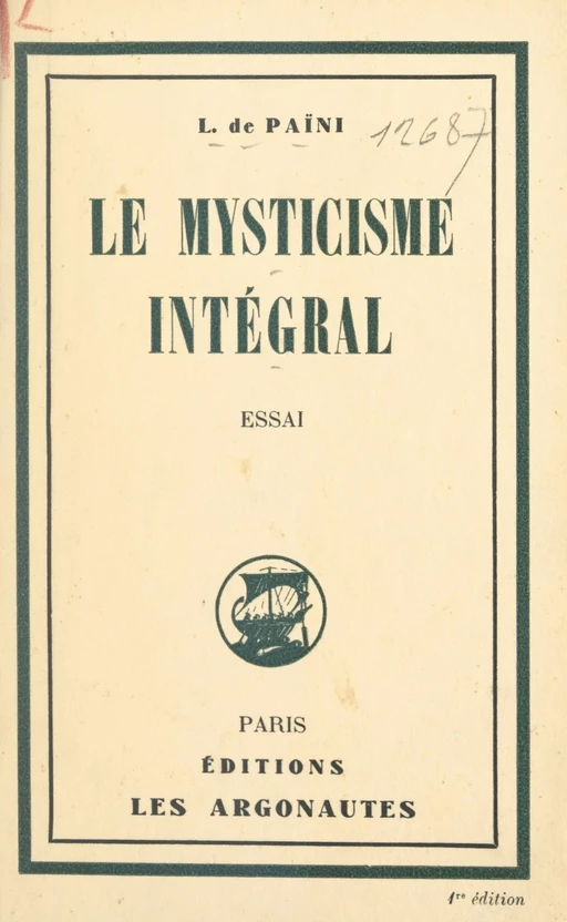 Le mysticisme intégral - Lotus de Païni - FeniXX réédition numérique