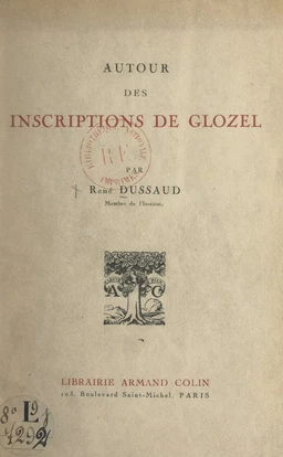 Autour des inscriptions de Glozel