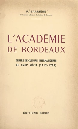L'académie de Bordeaux