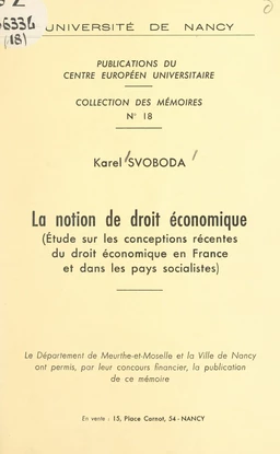 La notion de droit économique