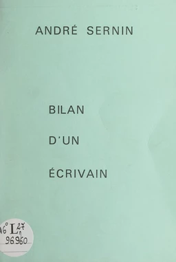 Bilan d'un écrivain