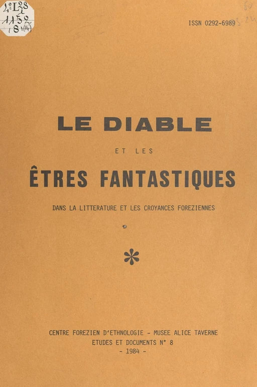 Le Diable et les êtres fantastiques dans la littérature et les croyances foréziennes - Robert Bouiller - FeniXX réédition numérique