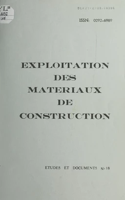 Exploitation des matériaux de construction