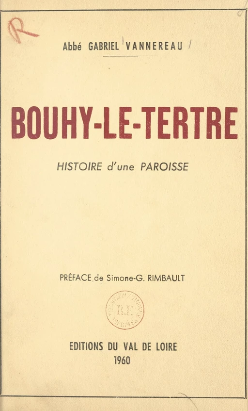 Bouhy-le-Tertre - Gabriel Vannereau - FeniXX réédition numérique