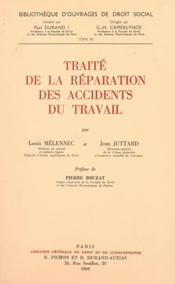 Traité de la réparation des accidents du travail