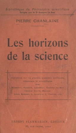 Les horizons de la science