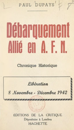 Débarquement allié en A.F.N.