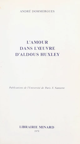 L'amour dans l'œuvre d'Aldous Huxley