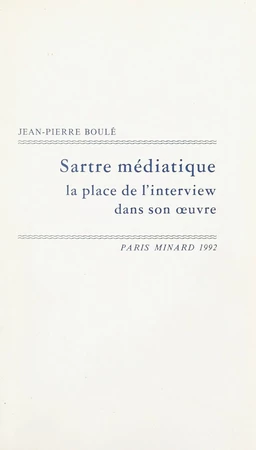 Sartre médiatique