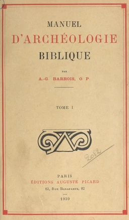 Manuel d'archéologie biblique (1)