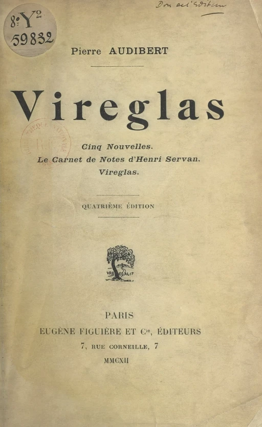 Vireglas - Pierre Audibert - FeniXX réédition numérique