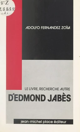 Le livre, recherche autre d'Edmond Jabès