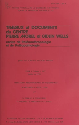 Sépultures mérovingiennes en sarcophages de Creuzier-le-Vieux (Allier)