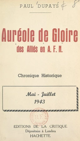 Auréole de gloire des Alliés en A.F.N.