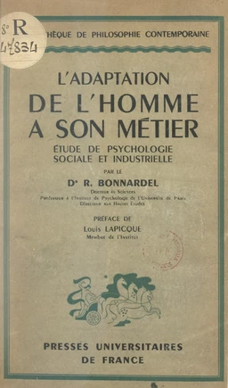 L'adaptation de l'homme à son métier