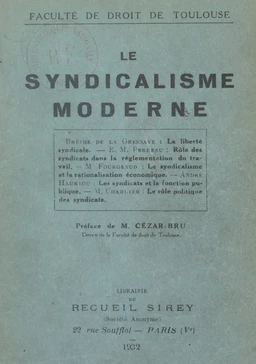 Le syndicalisme moderne