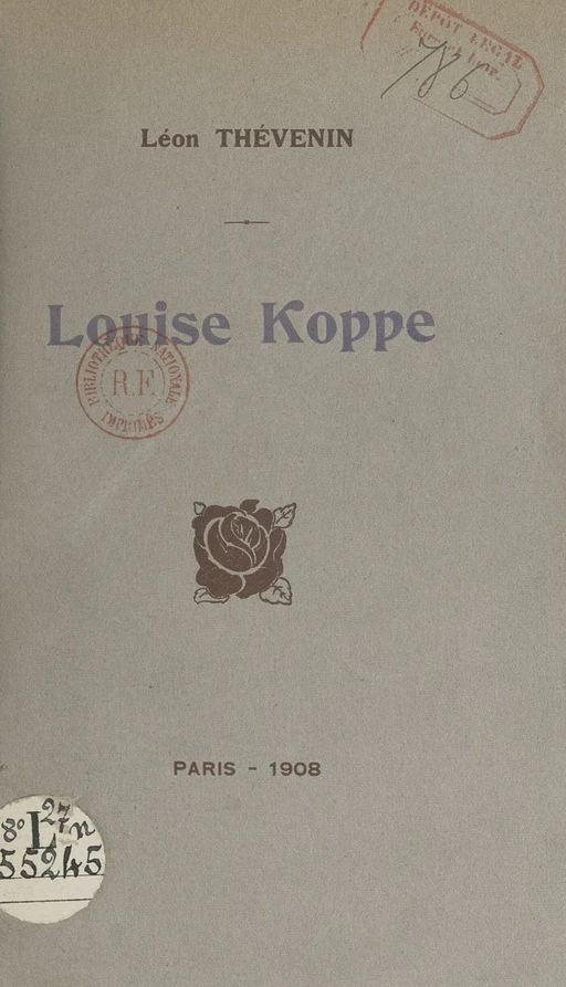 Louise Koppe - Léon Thévenin - FeniXX réédition numérique