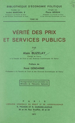 Vérité des prix et services publics