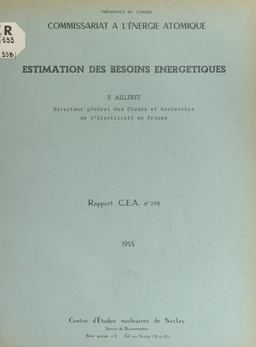 Estimation des besoins énergétiques