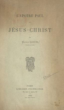 L'Apôtre Paul et Jésus-Christ