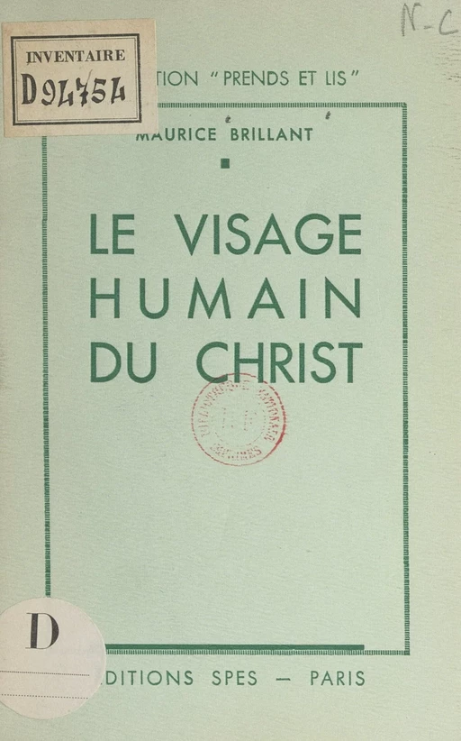 Le visage humain du Christ - Maurice Brillant - FeniXX réédition numérique