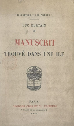 Manuscrit trouvé dans une île