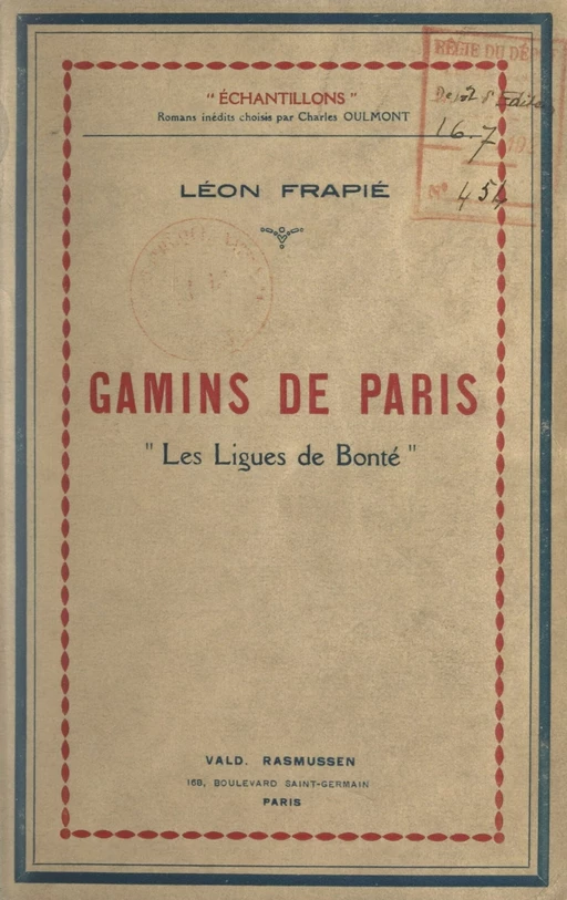 Gamins de Paris - Léon Frapié - FeniXX réédition numérique